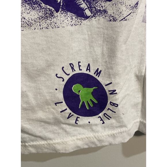Vintage Midnight Oil 1992 Scream In Blue All Over Print Shirt XL Brockum Tee 90s - Picture 7 of 13